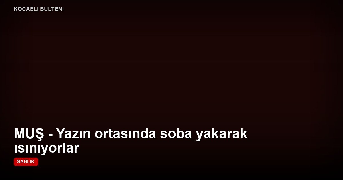 MUŞ - Yazın ortasında soba yakarak ısınıyorlar