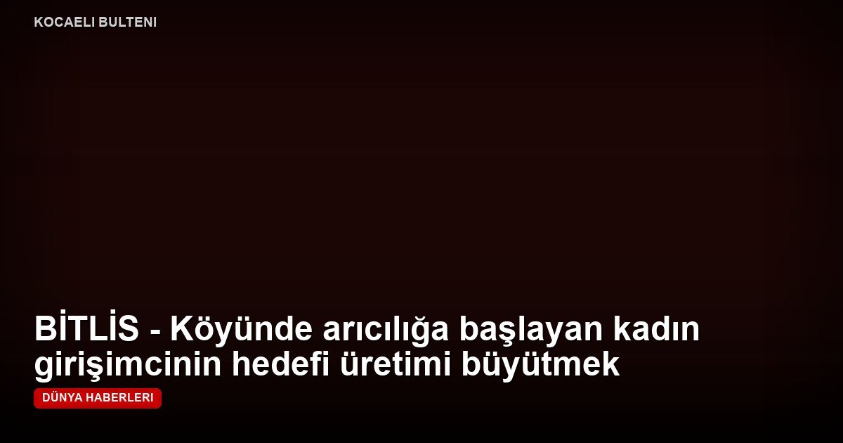 BİTLİS - Köyünde arıcılığa başlayan kadın girişimcinin hedefi üretimi büyütmek