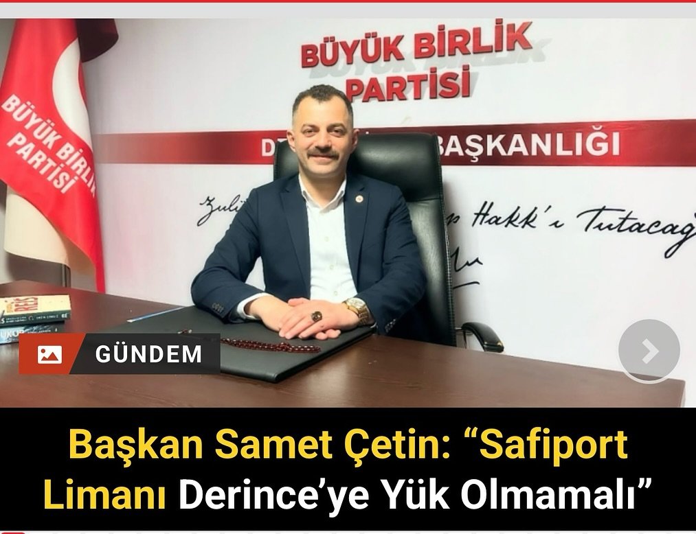 SAMET ÇETİN'DEN BÜYÜK MESAJ: "DERİNCE’Yİ SAHİPSİZ BIRAKMAYACAĞIZ!"
