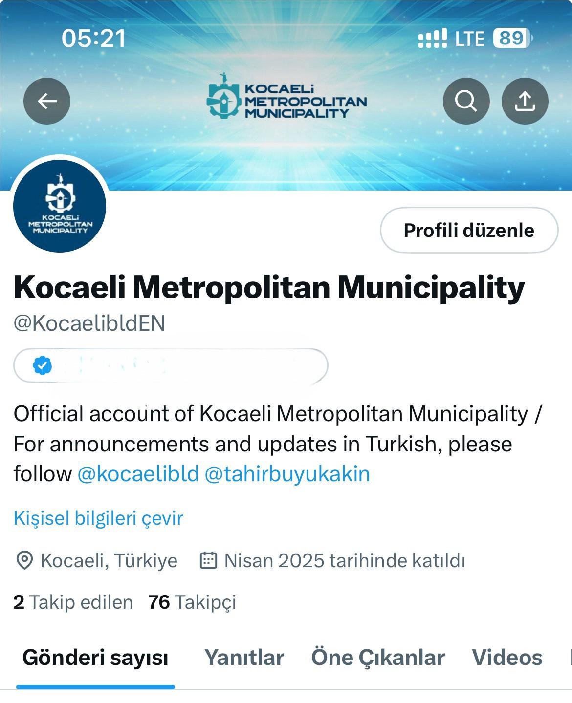 Kocaeli Büyükşehir Belediyesi, Uluslararası Dijital İletişim İçin İngilizce Hesaplar Açtı