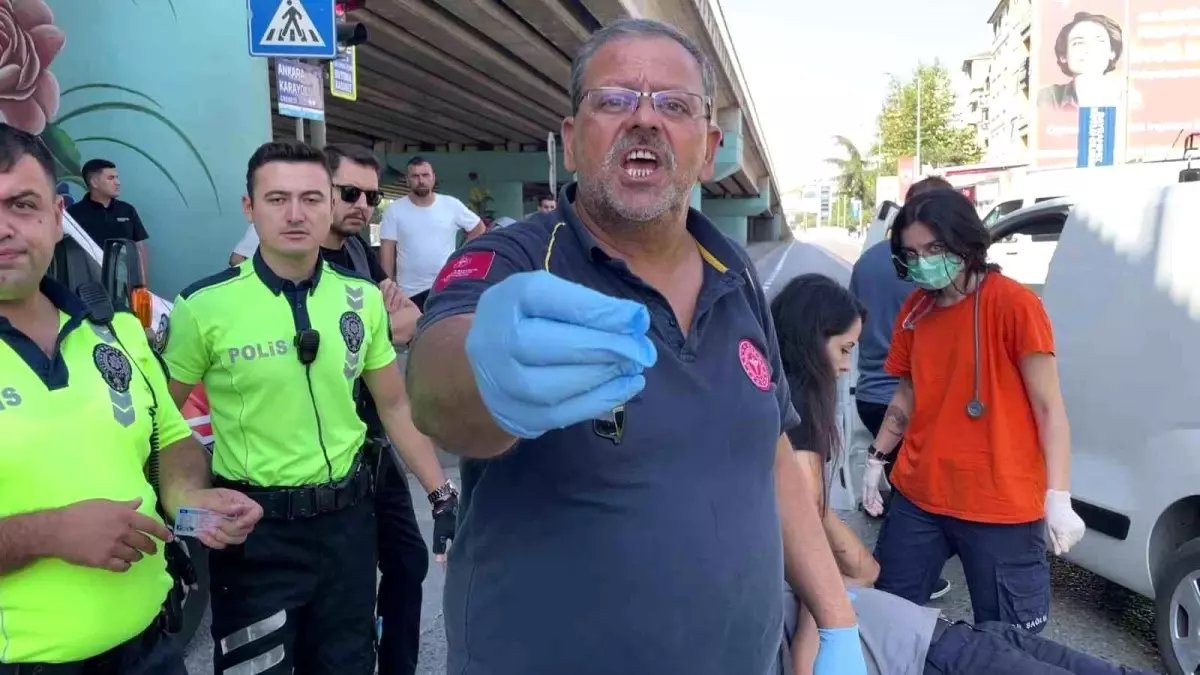 İzmit'te kaza sonrası basın mensubuna engel