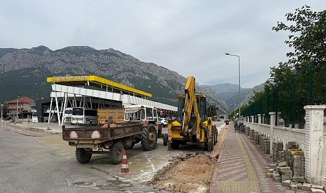 Kemer'de altyapı çalışmaları