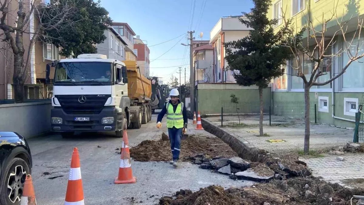 Kocaeli'de Altyapı Çalışmasında Doğal Gaz Borusu Delindi