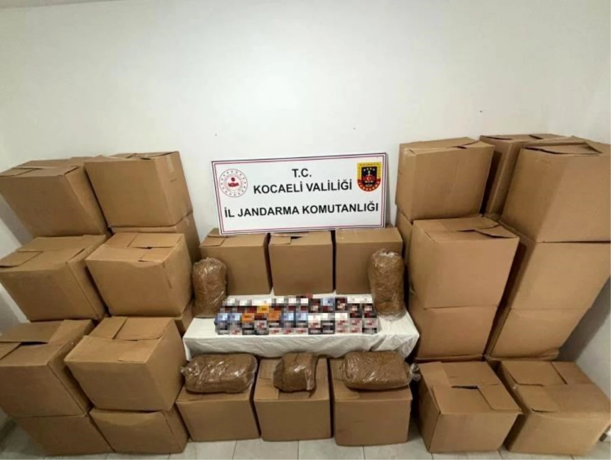 Kocaeli'de Kaçak Tütün ve Makaron Operasyonu