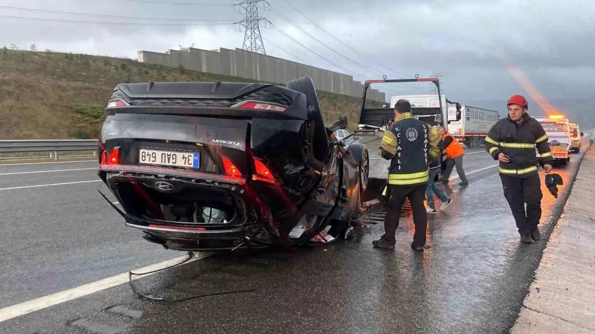 Kuzey Marmara Otoyolu'nda Yağış Sebebiyle Kaza: 4 Yaralı