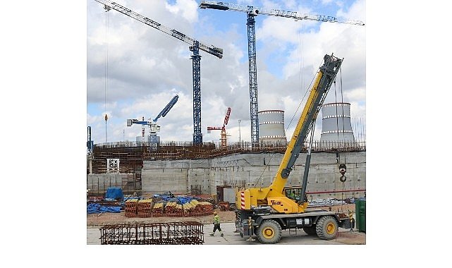 Leningrad NGS-2'nin 4'üncü Güç Ünitesinin Sahasında Güvenlik Binasının Temel Betonlama İşlemi Tamamlandı