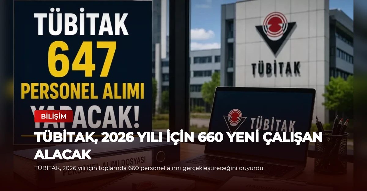 TÜBİTAK, 2026 Yılı İçin 660 Yeni Çalışan Alacak