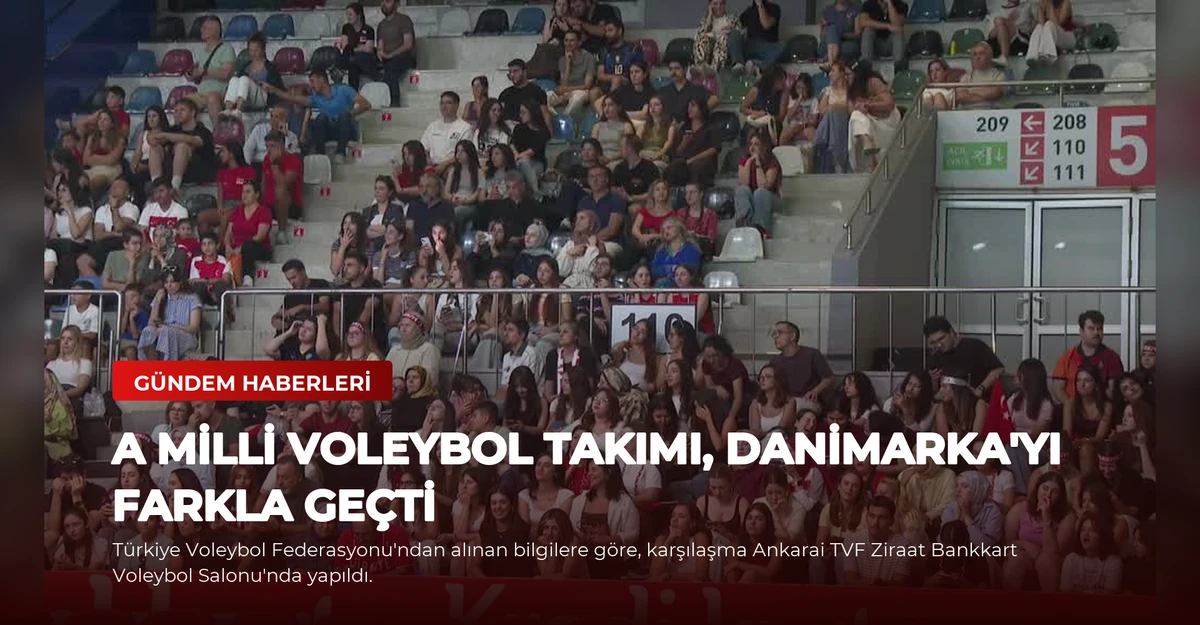 A Milli Voleybol Takımı, Danimarka'yı Farkla Geçti