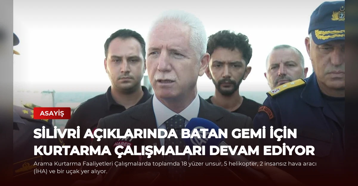 Silivri Açıklarında Batan Gemi İçin Kurtarma Çalışmaları Devam Ediyor