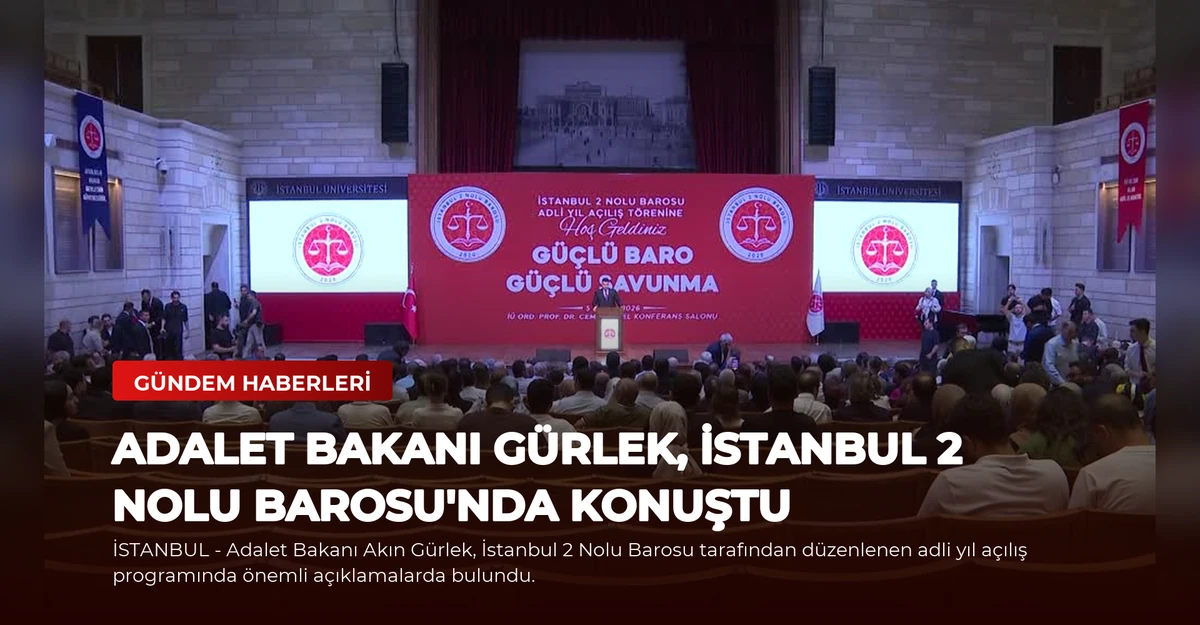 Adalet Bakanı Gürlek, İstanbul 2 Nolu Barosu'nda Konuştu