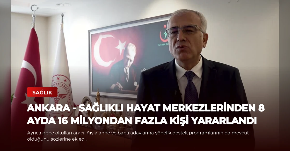 ANKARA - Sağlıklı Hayat Merkezlerinden 8 ayda 16 milyondan fazla kişi yararlandı