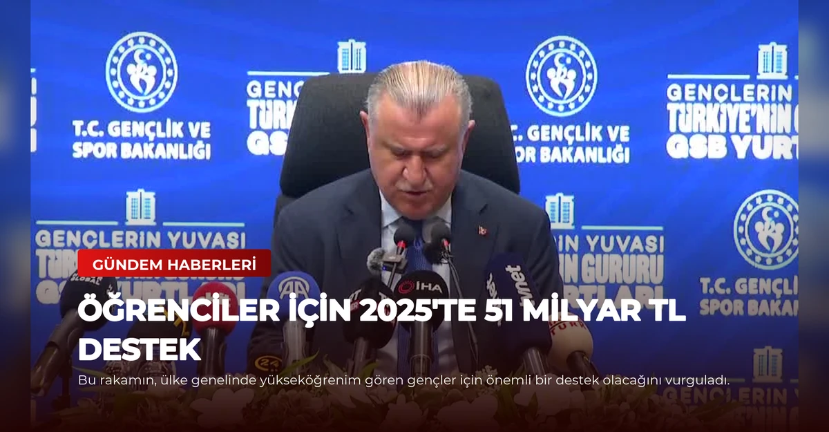 Öğrenciler İçin 2025'te 51 Milyar TL Destek