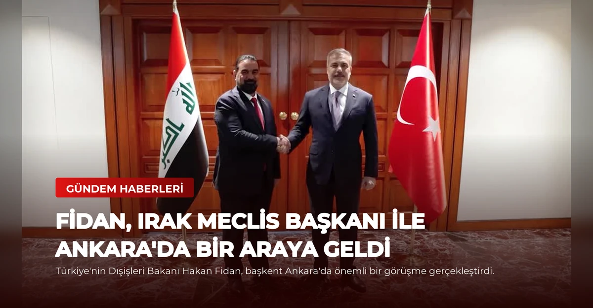Fidan, Irak Meclis Başkanı ile Ankara'da Bir Araya Geldi