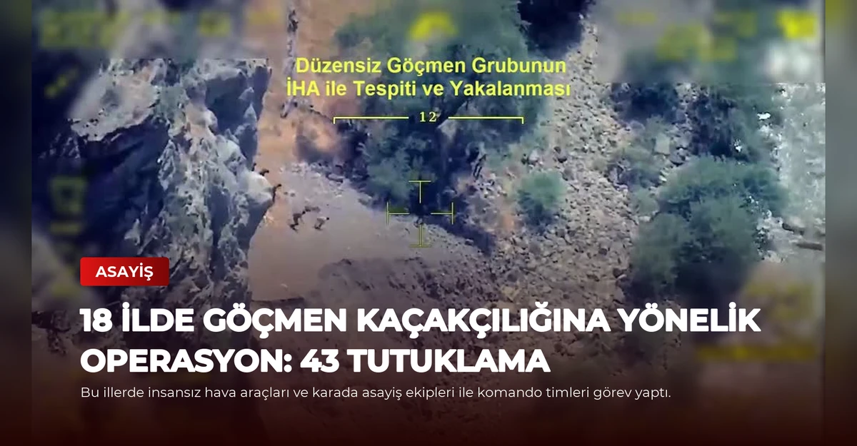 18 İlde Göçmen Kaçakçılığına Yönelik Operasyon: 43 Tutuklama
