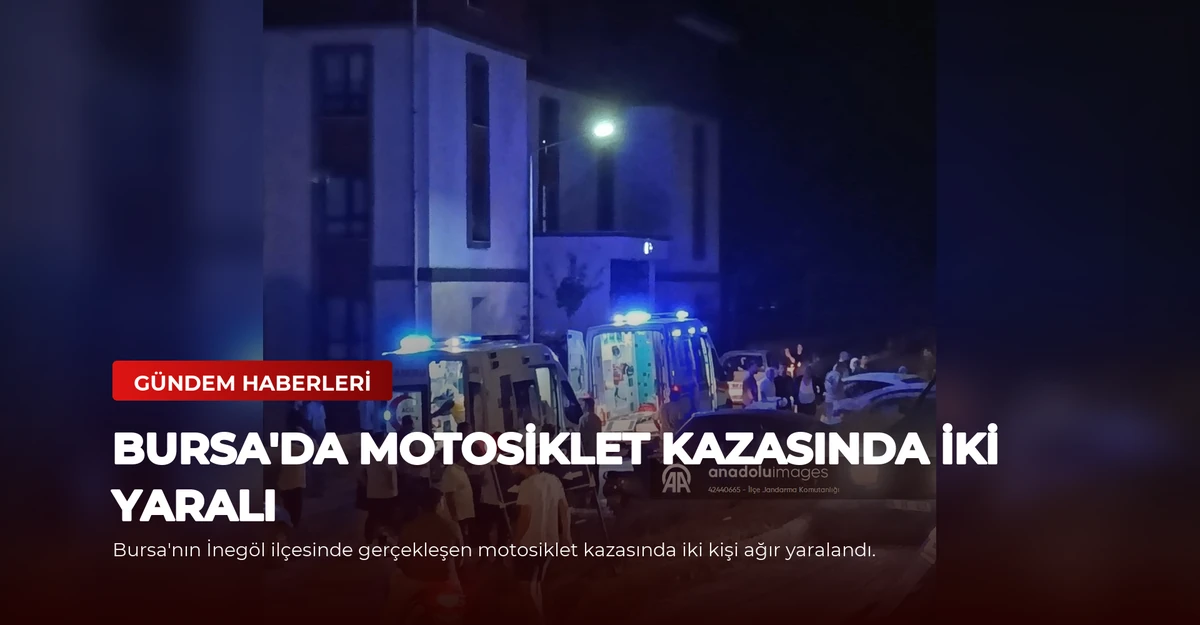 Bursa'da Motosiklet Kazasında İki Yaralı