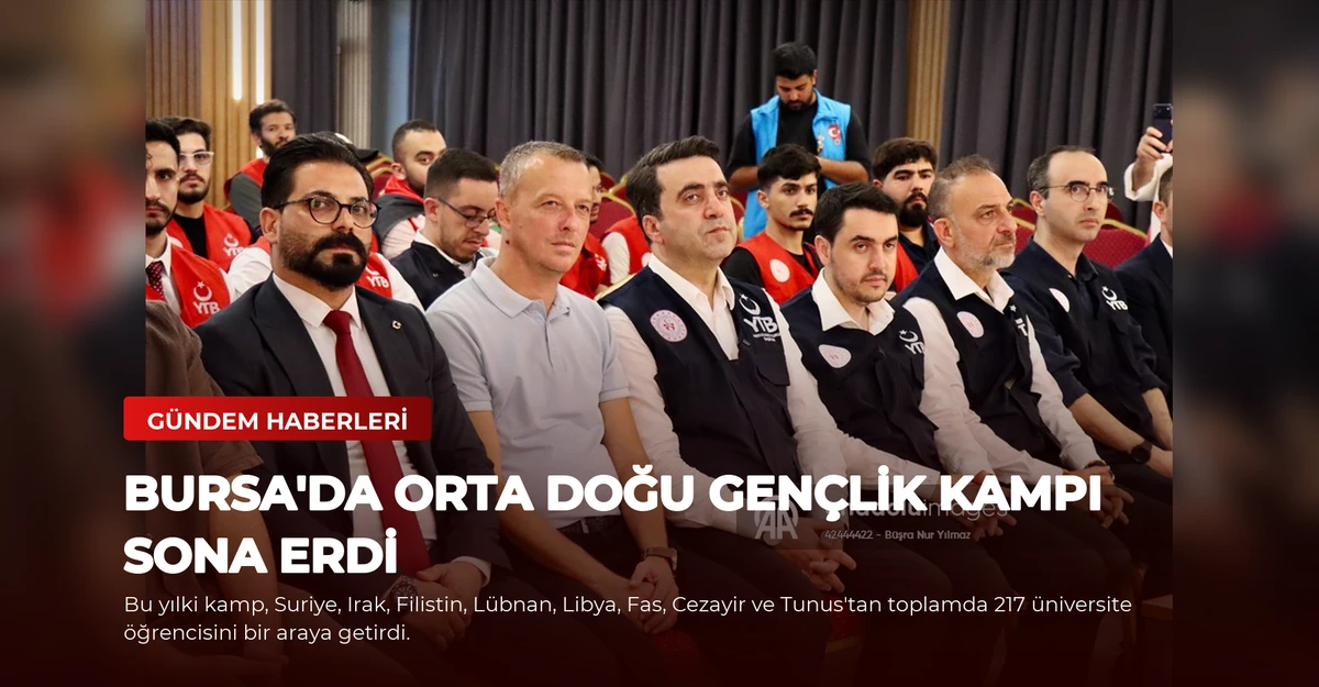 Bursa'da Orta Doğu Gençlik Kampı sona erdi