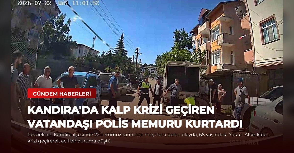 Kandıra'da Kalp Krizi Geçiren Vatandaşı Polis Memuru Kurtardı