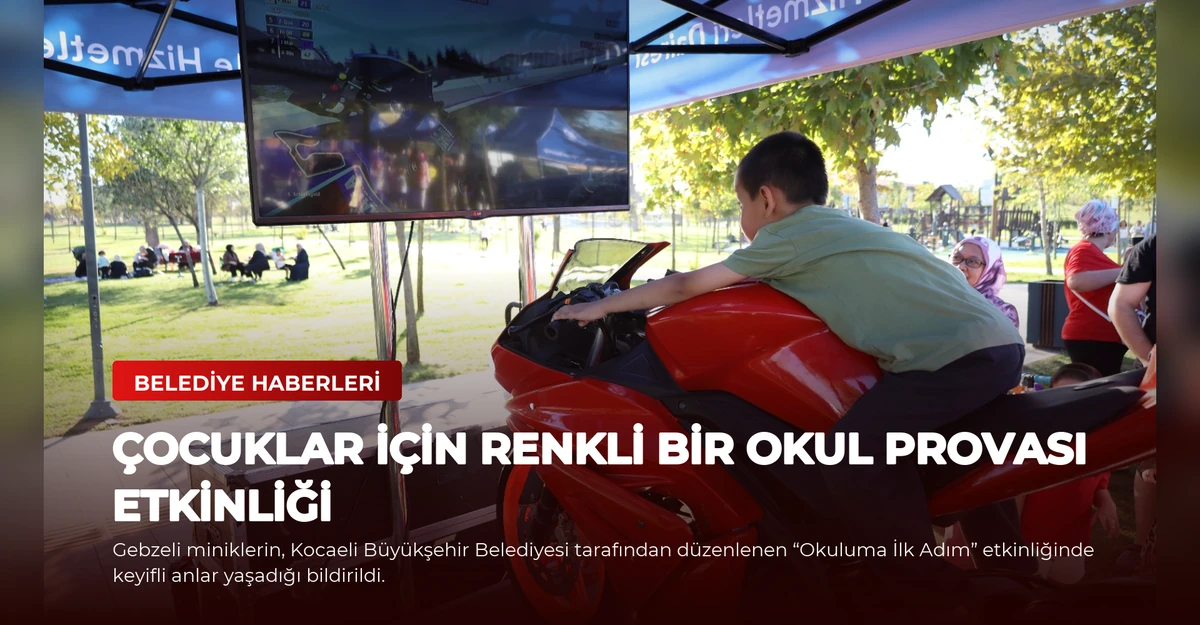 Çocuklar için renkli bir okul provası etkinliği