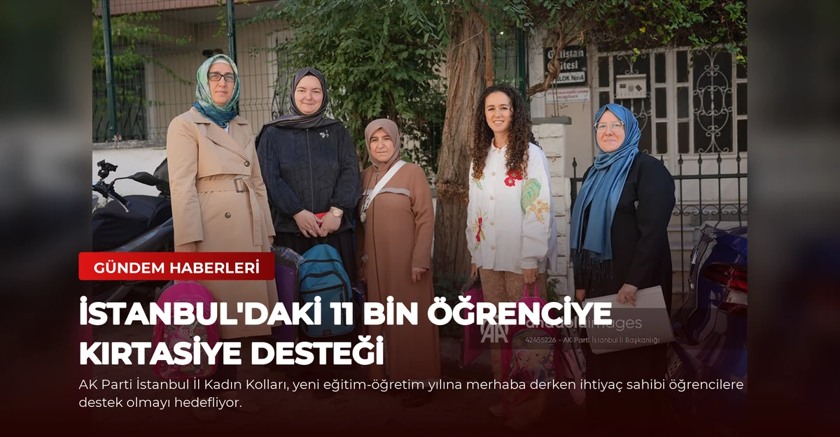 İstanbul'daki 11 Bin Öğrenciye Kırtasiye Desteği