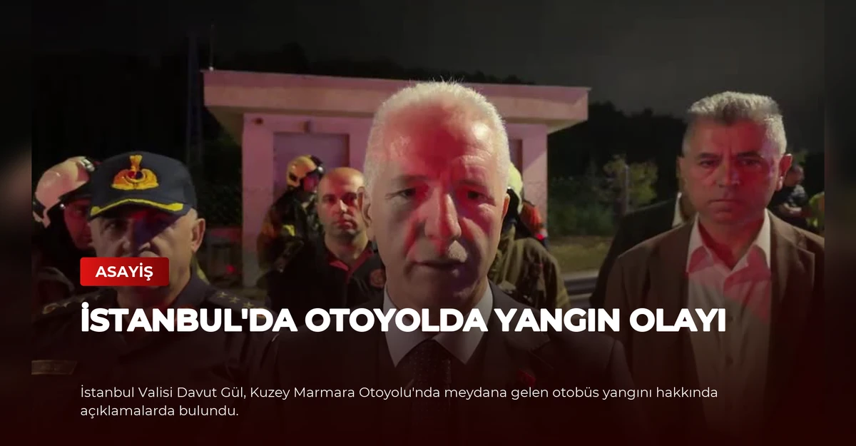 İstanbul'da Otoyolda Yangın Olayı
