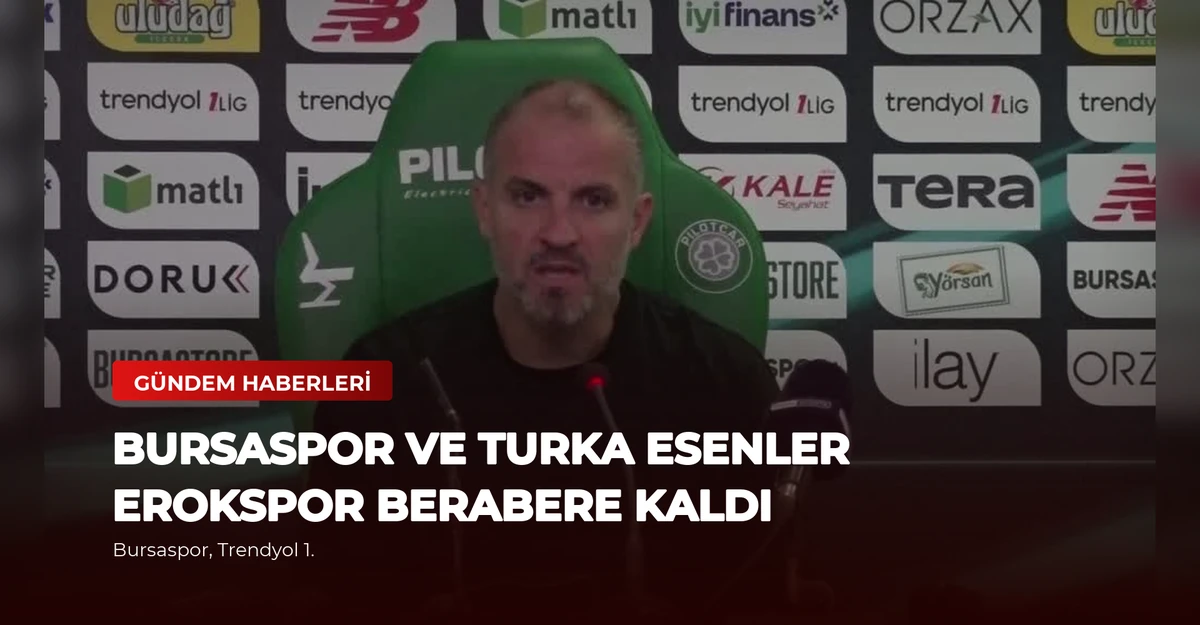 Bursaspor ve Turka Esenler Erokspor Berabere Kaldı