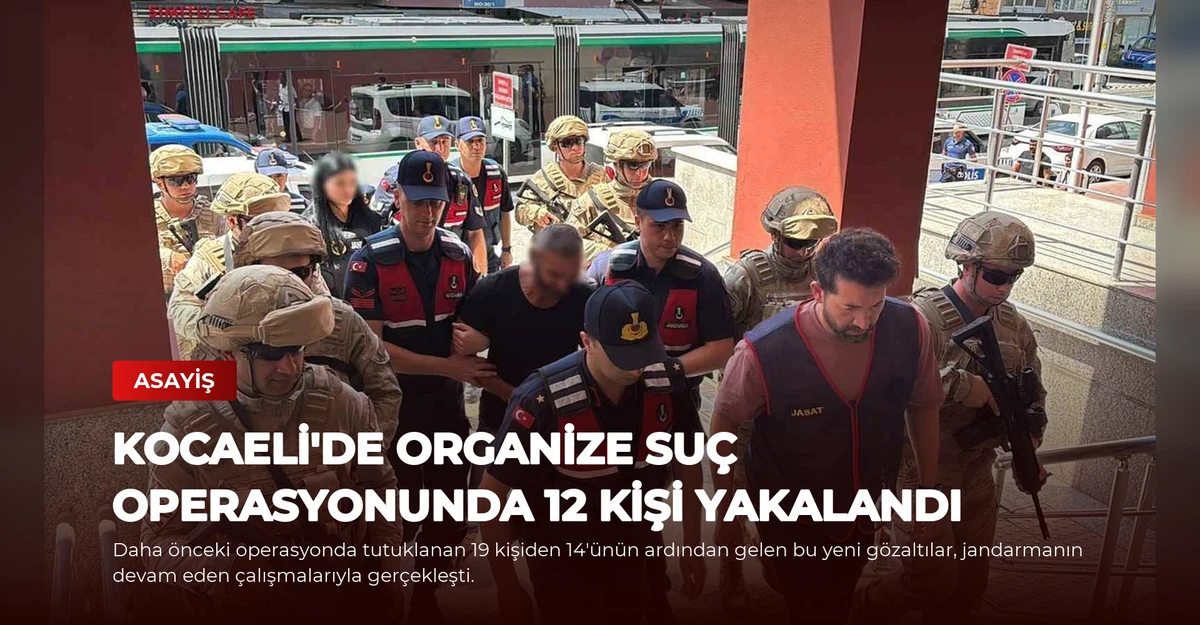Kocaeli'de organize suç operasyonunda 12 kişi yakalandı