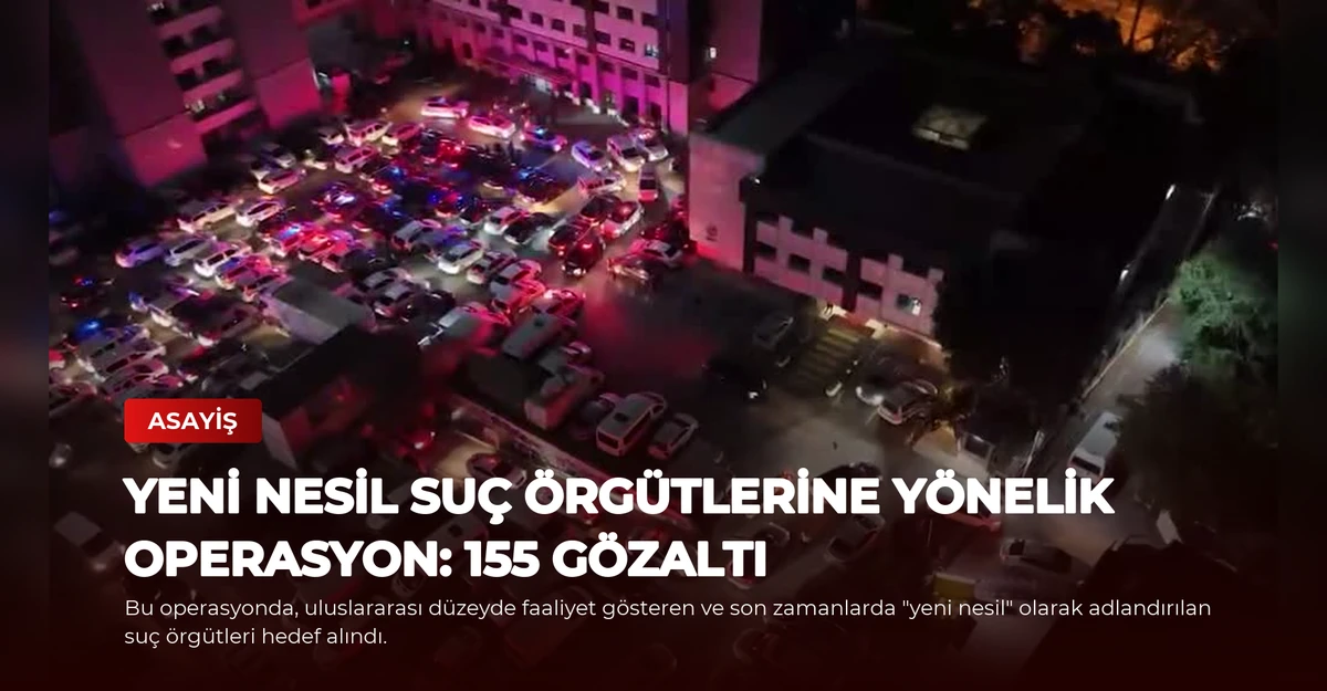 Yeni Nesil Suç Örgütlerine Yönelik Operasyon: 155 Gözaltı