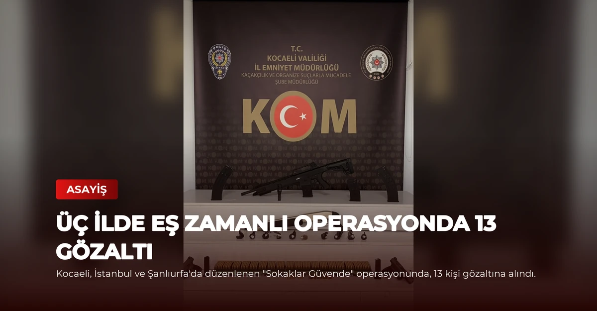 Üç İlde Eş Zamanlı Operasyonda 13 Gözaltı