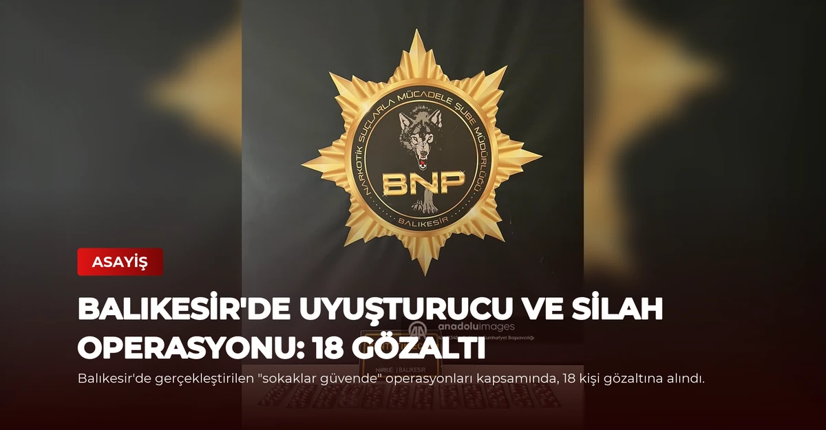 Balıkesir'de Uyuşturucu ve Silah Operasyonu: 18 Gözaltı