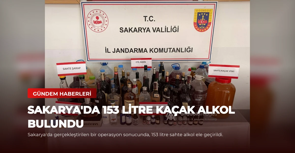 Sakarya'da 153 Litre Kaçak Alkol Bulundu