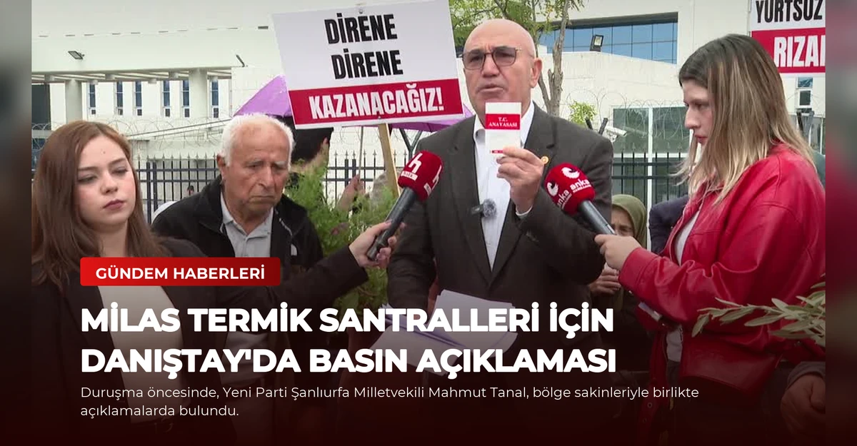 Milas Termik Santralleri İçin Danıştay'da Basın Açıklaması