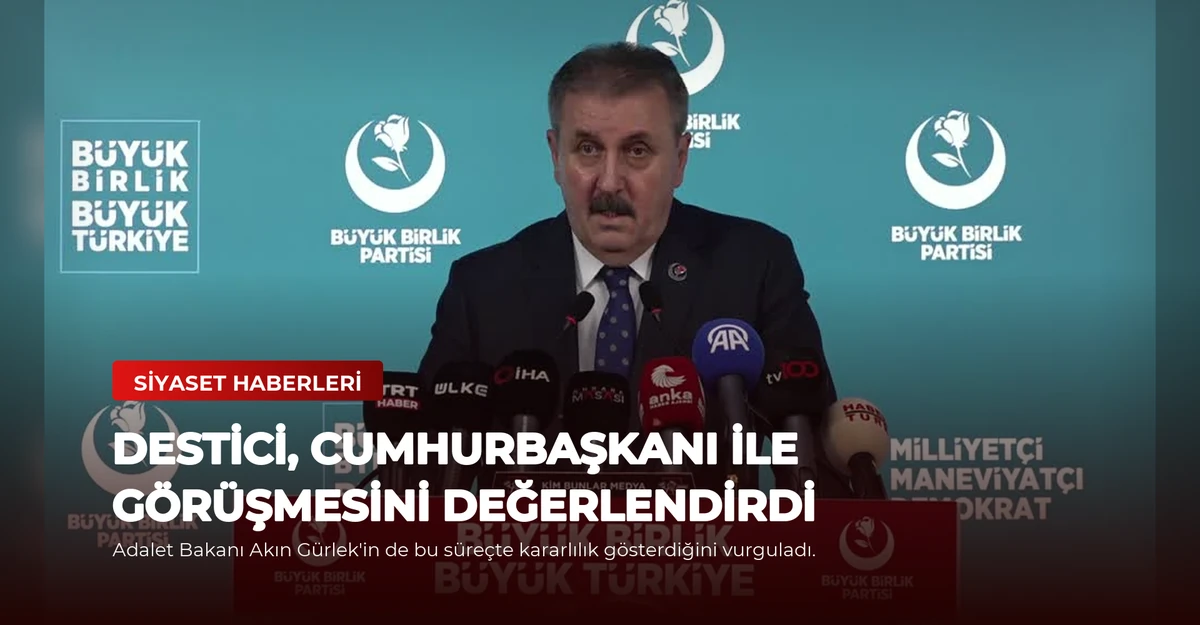 Destici, Cumhurbaşkanı ile Görüşmesini Değerlendirdi