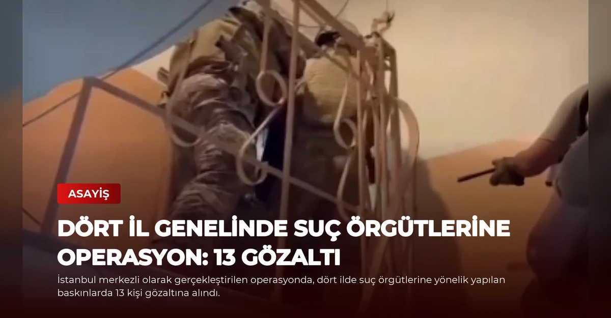 Dört İl Genelinde Suç Örgütlerine Operasyon: 13 Gözaltı
