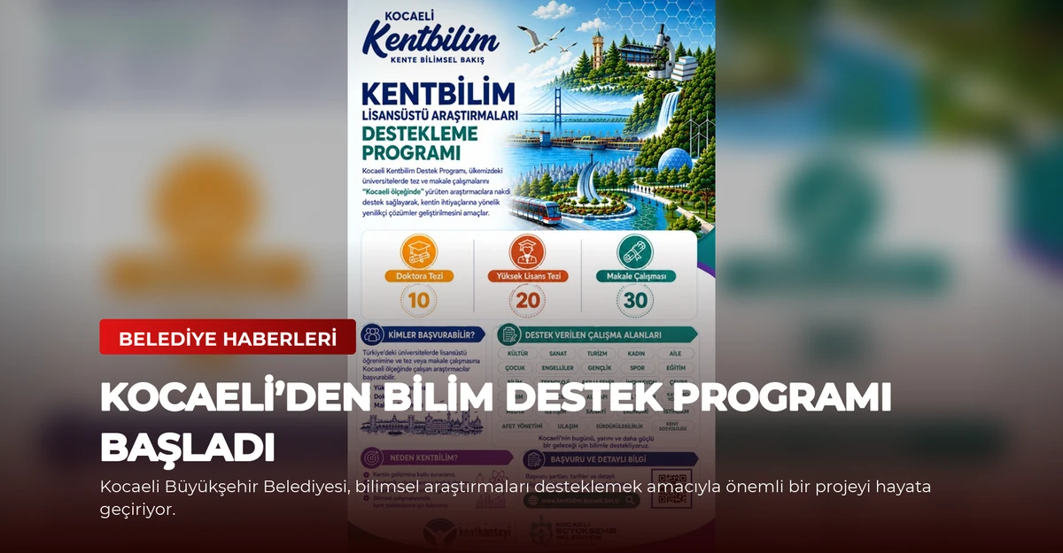 Kocaeli’den Bilim Destek Programı Başladı