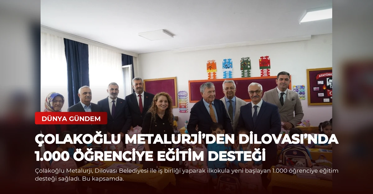 Çolakoğlu Metalurji’den Dilovası’nda 1.000 Öğrenciye Eğitim Desteği