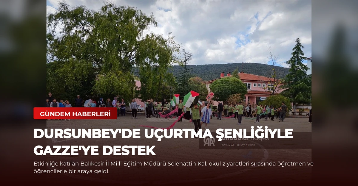 Dursunbey'de Uçurtma Şenliğiyle Gazze'ye Destek