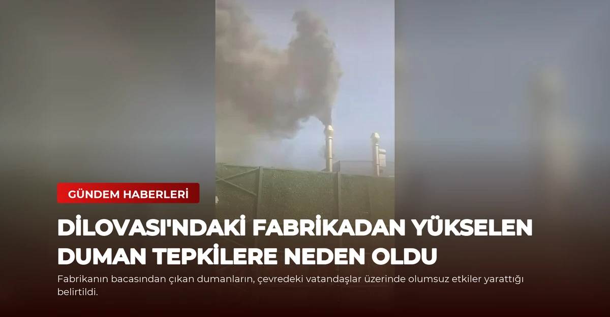 Dilovası'ndaki Fabrikadan Yükselen Duman Tepkilere Neden Oldu