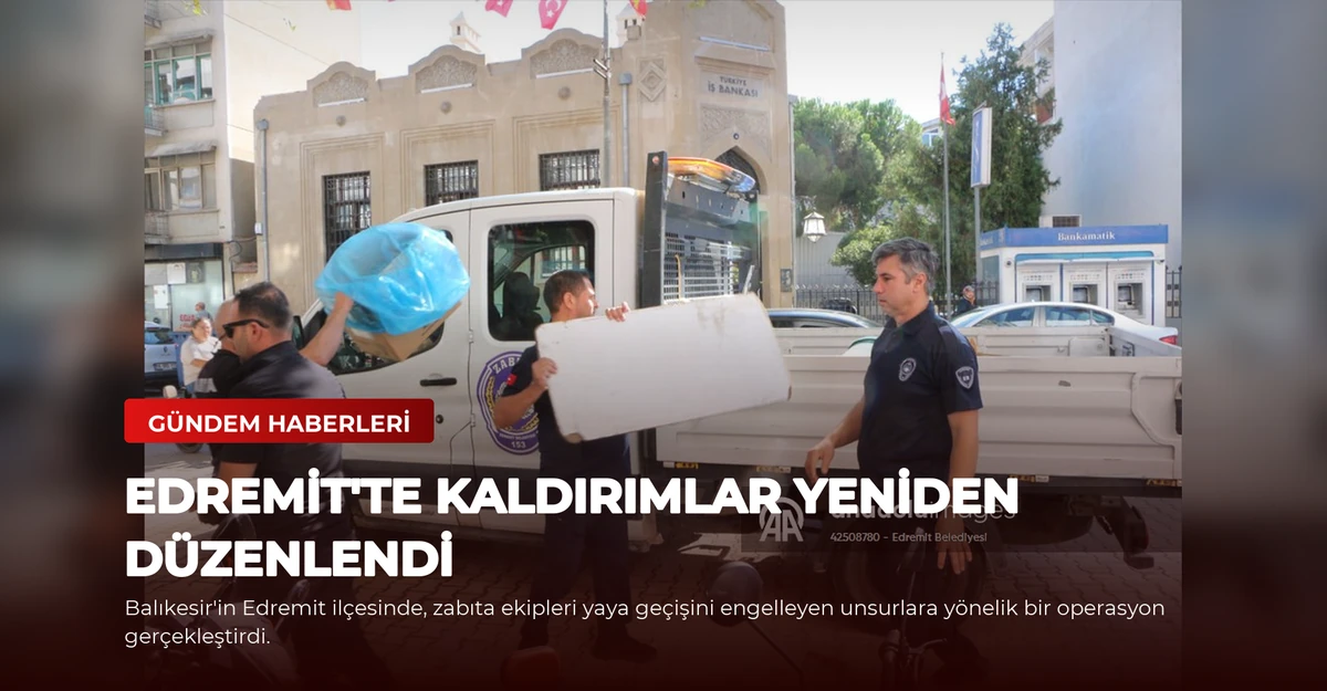 Edremit'te Kaldırımlar Yeniden Düzenlendi