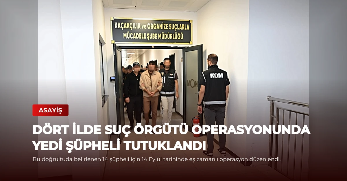 Dört İlde Suç Örgütü Operasyonunda Yedi Şüpheli Tutuklandı