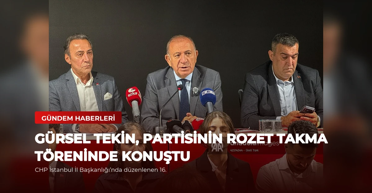 Gürsel Tekin, Partisinin Rozet Takma Töreninde Konuştu