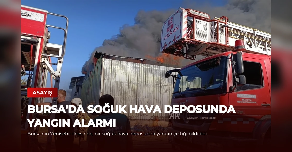 Bursa'da Soğuk Hava Deposunda Yangın Alarmı
