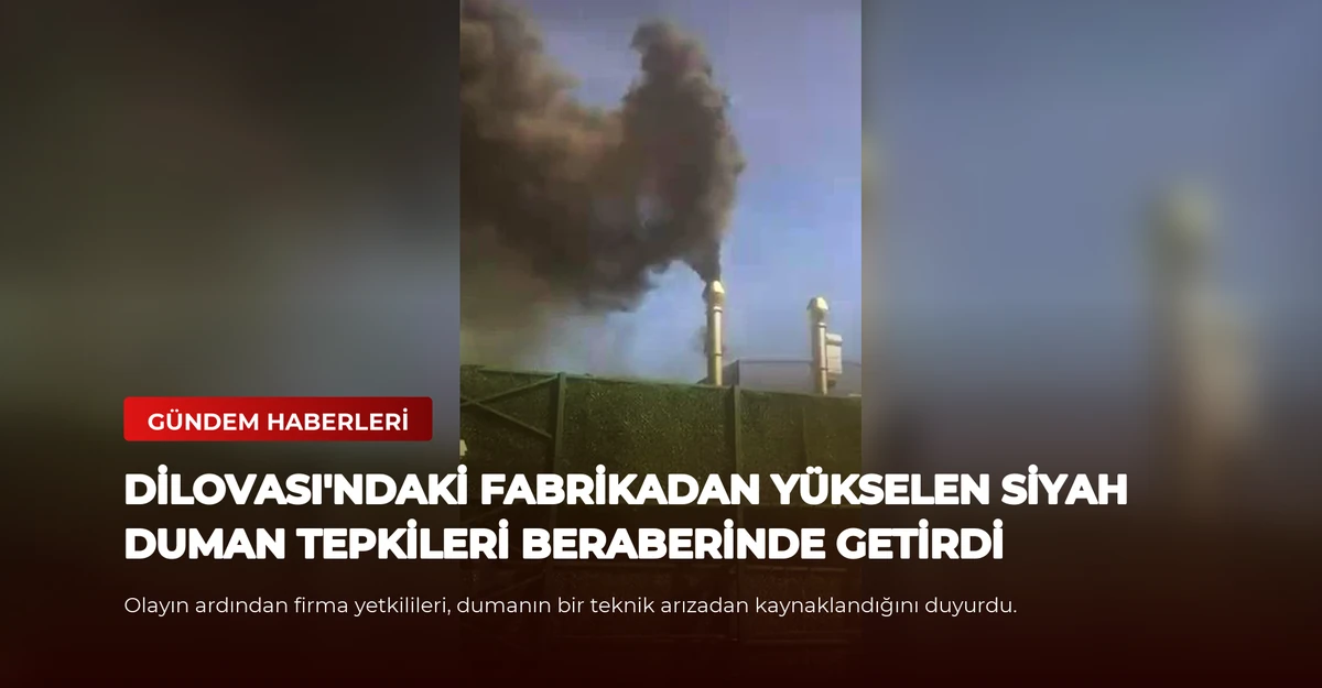 Dilovası'ndaki Fabrikadan Yükselen Siyah Duman Tepkileri Beraberinde Getirdi
