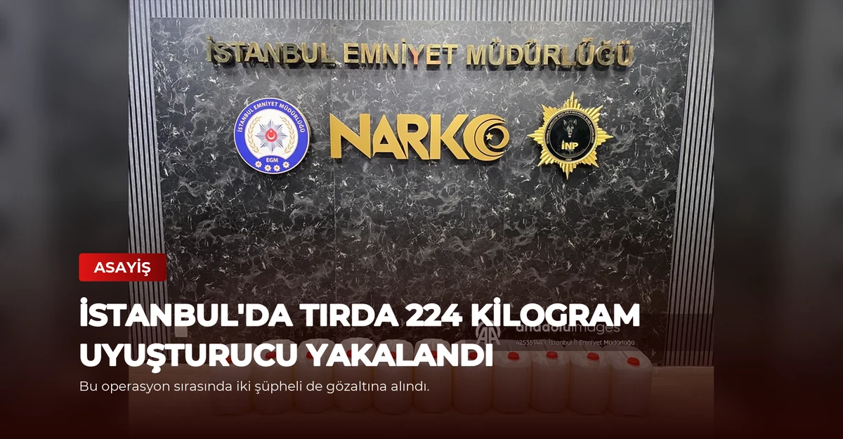 İstanbul'da Tırda 224 Kilogram Uyuşturucu Yakalandı