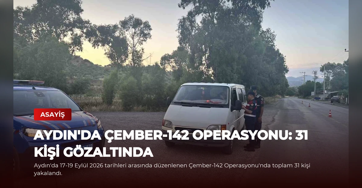 Aydın'da Çember-142 Operasyonu: 31 Kişi Gözaltında