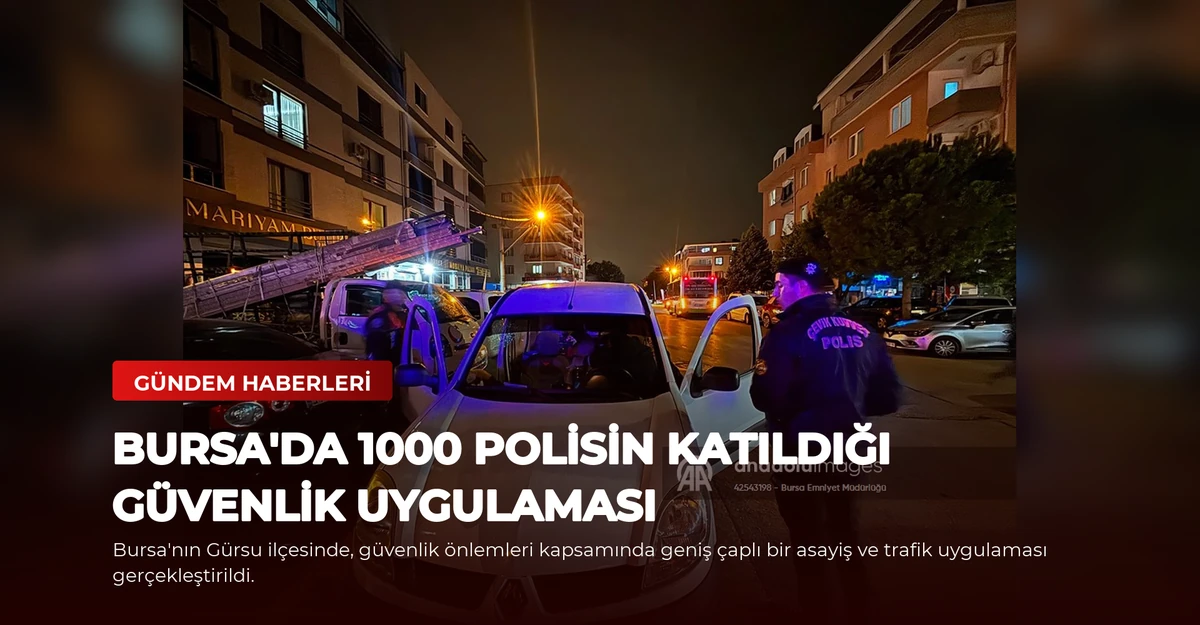 Bursa'da 1000 Polisin Katıldığı Güvenlik Uygulaması
