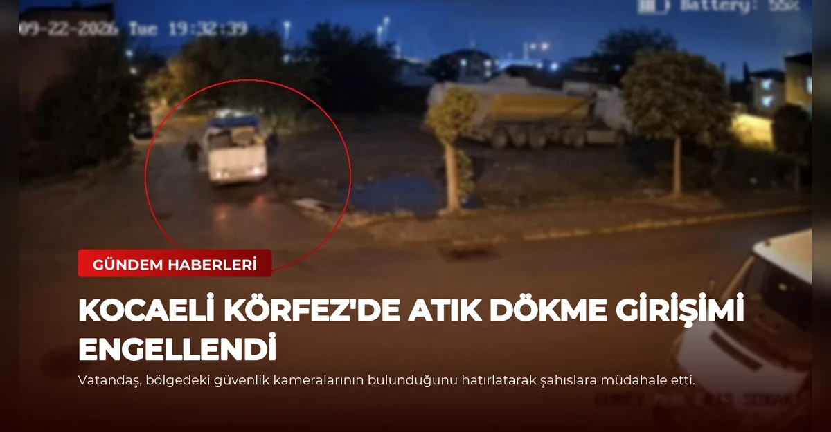 Kocaeli Körfez'de Atık Dökme Girişimi Engellendi