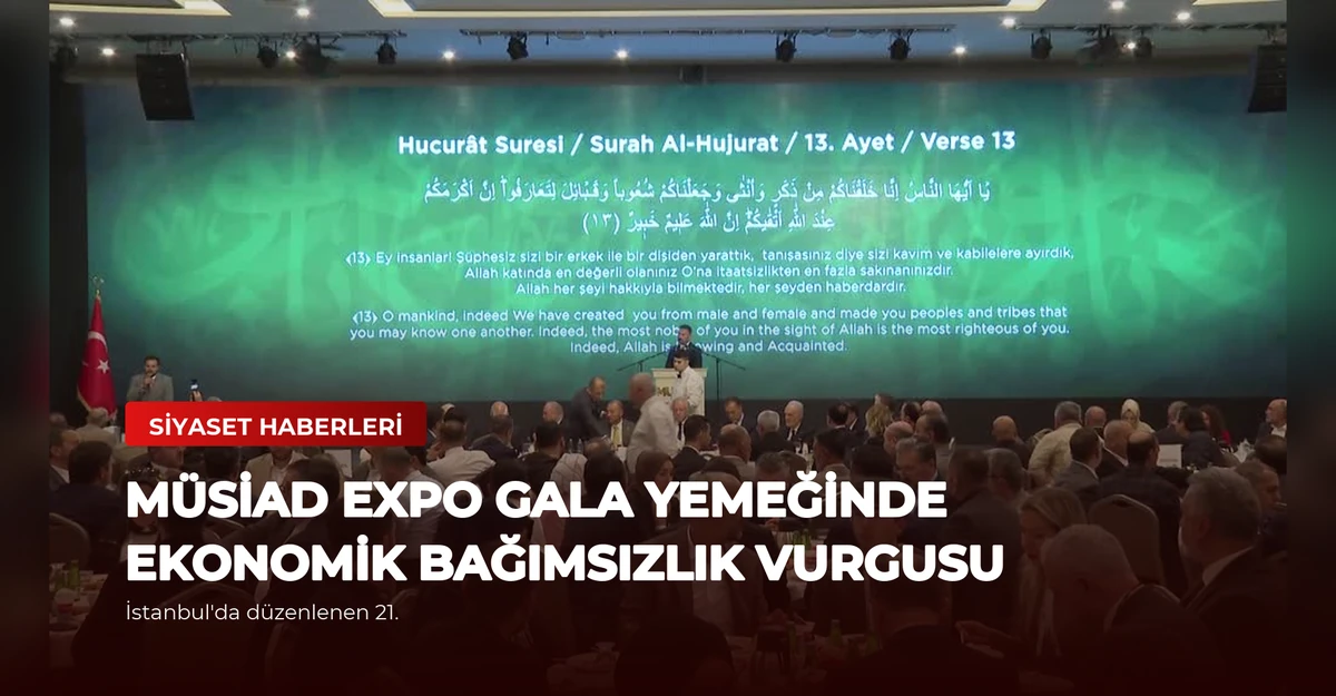MÜSİAD Expo Gala Yemeğinde Ekonomik Bağımsızlık Vurgusu