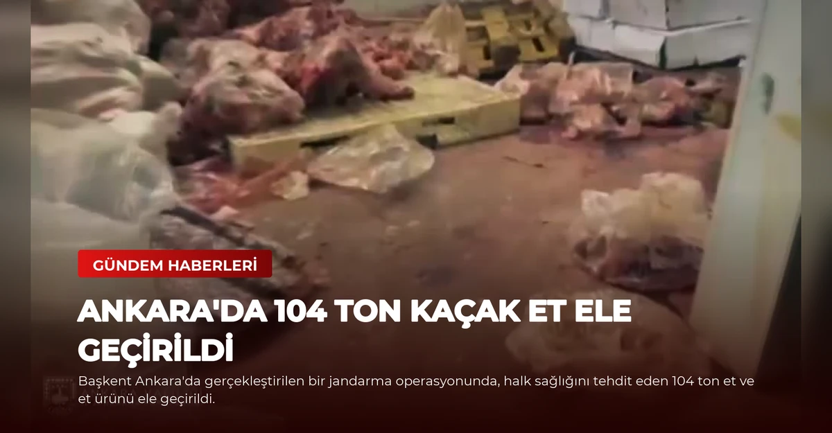 Ankara'da 104 Ton Kaçak Et Ele Geçirildi