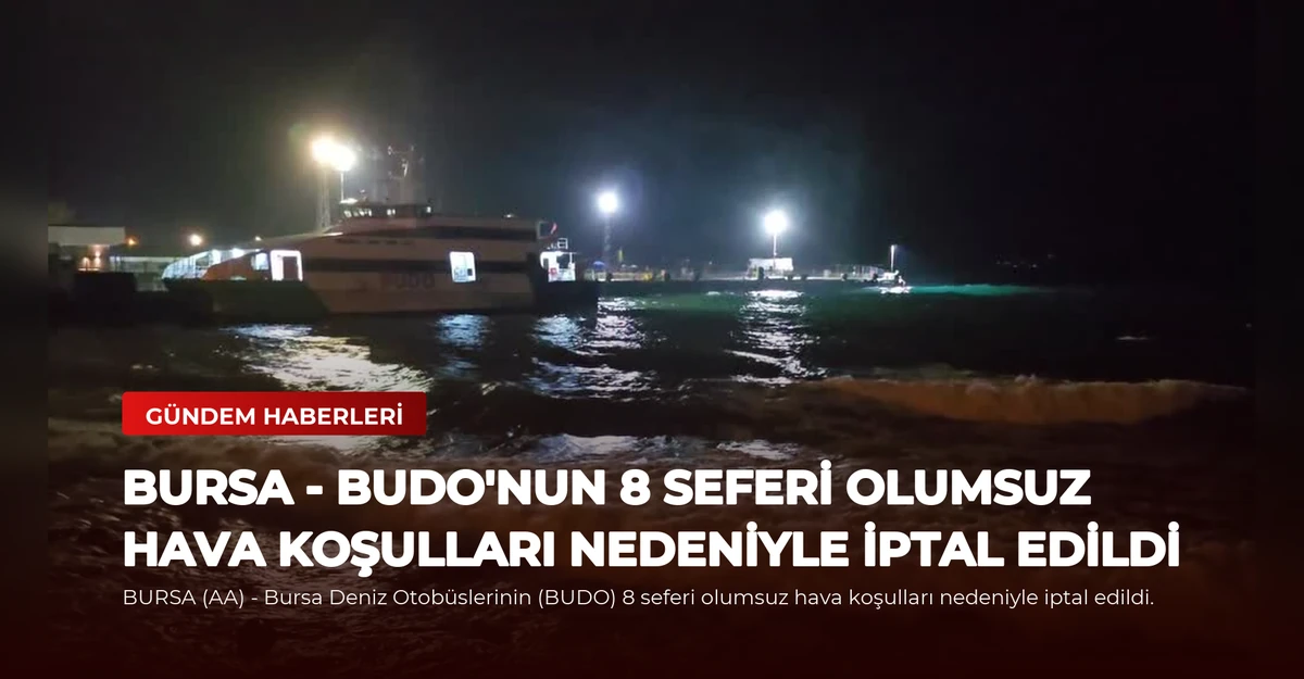 BURSA - BUDO'nun 8 seferi olumsuz hava koşulları nedeniyle iptal edildi