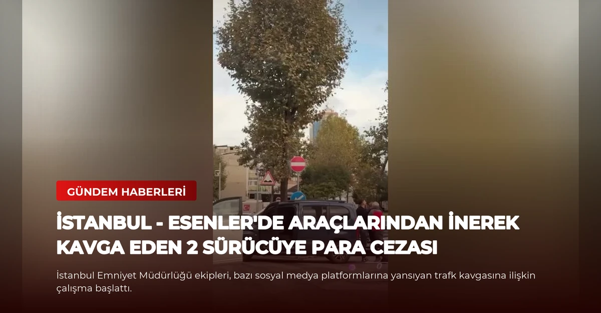 İSTANBUL - Esenler'de araçlarından inerek kavga eden 2 sürücüye para cezası